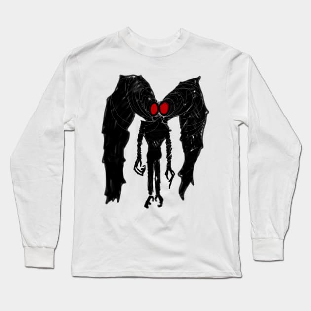 Mothmans Glare Long Sleeve T-Shirt by paintchips